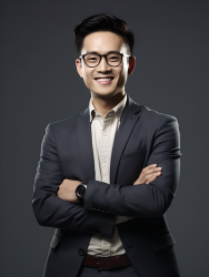 充满阳光的办公室职员摄影图