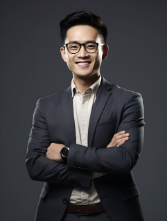 充满阳光的办公室职员摄影图