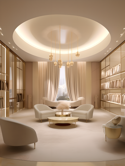 奢华精品店铺设计摄影图片