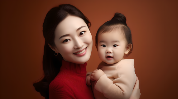 母爱亲子照片摄影图