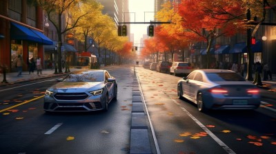 城市道路实时摄影图