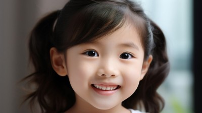 女孩侧面微笑护牙宣传摄影图片