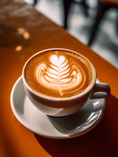 巧克力咖啡拿铁摄影图片