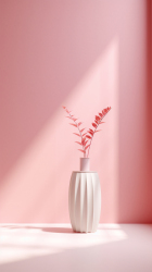 粉色屋内花瓶摄影图片