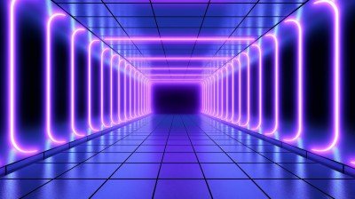 霓虹世界细节丰富的32K UHD游戏厅摄影图片