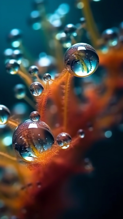 梦幻水滴之触摄影图版权图片下载