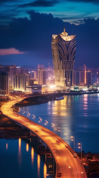 澳门渔人码头风景摄影图版权图片下载