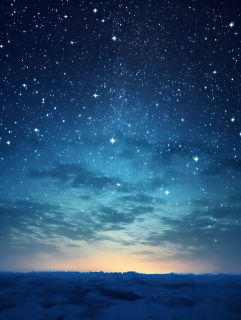 梦幻星空繁星闪烁摄影图