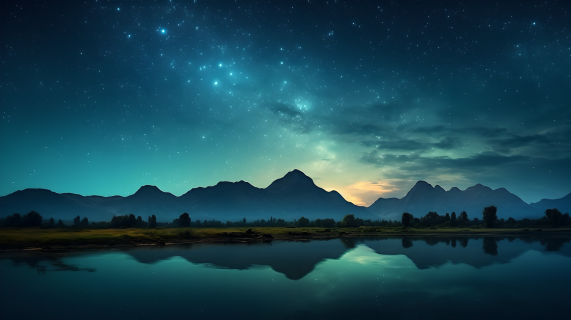 梦幻唯美星空摄影图