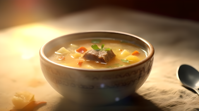 炖羊肉汤美味营养摄影图
