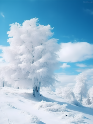 雪景林冰千里冰霜摄影图