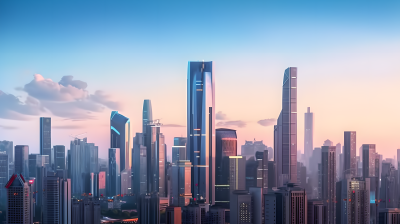 城市建筑天际线摄影图