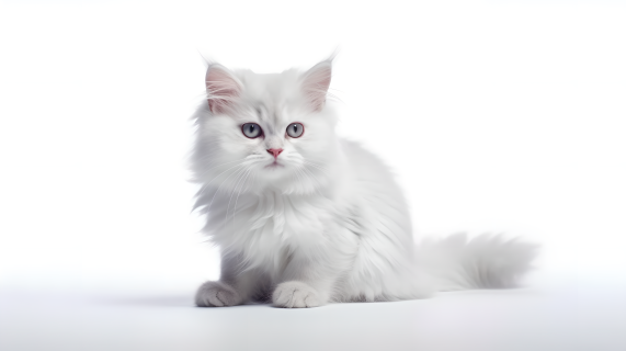 可爱长毛猫咪摄影图