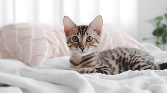 慵懒小猫准备入睡摄影图