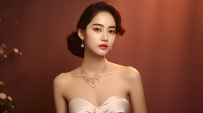 高品质珠宝美女展示摄影图