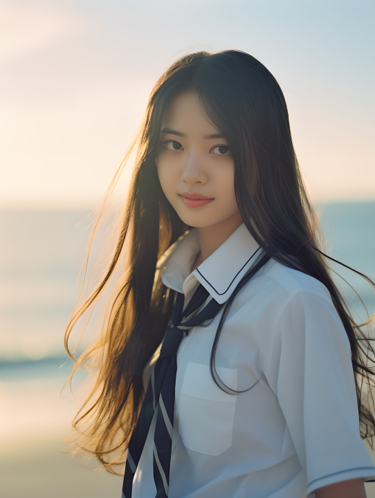 青春女孩白裙摄影图版权图片下载