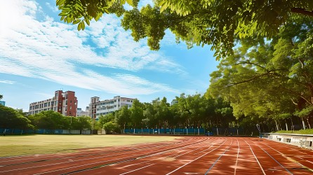 校园运动场摄影图片