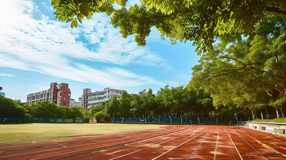 校园运动场摄影图片