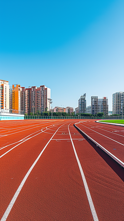学校操场跑道近景版权图片下载
