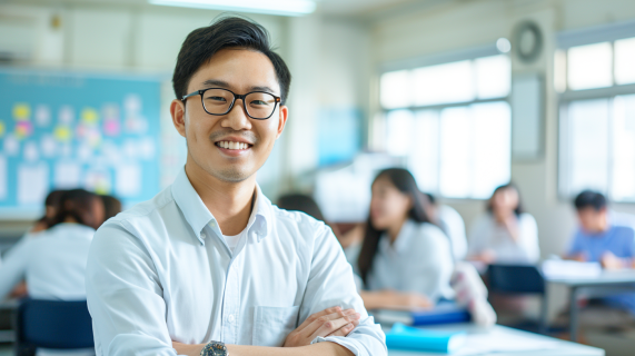 大学生学习亮丽教室图片