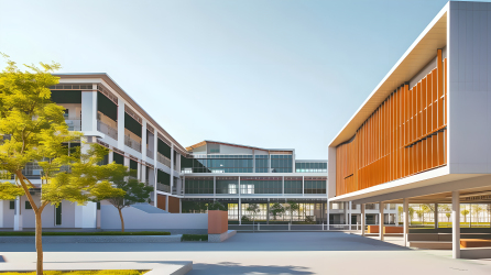 学校教学楼宽敞明亮图片
