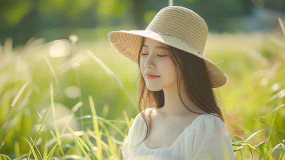 春游游玩可爱女孩图片
