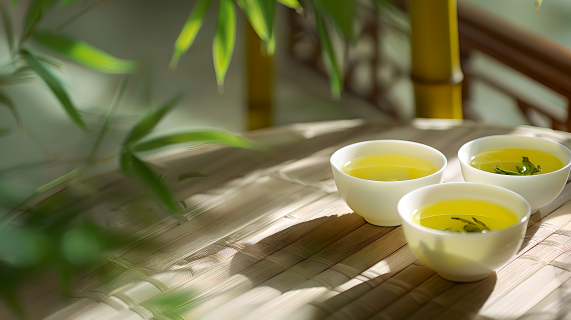 清茶竹叶图片