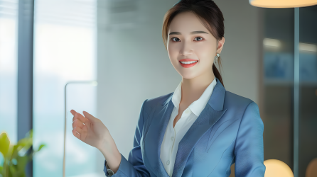 商务礼仪美女前台图片