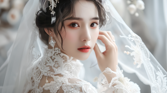 情侣婚纱照新娘图片