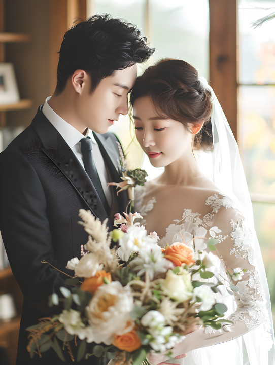 情侣婚纱照典雅版权图片下载