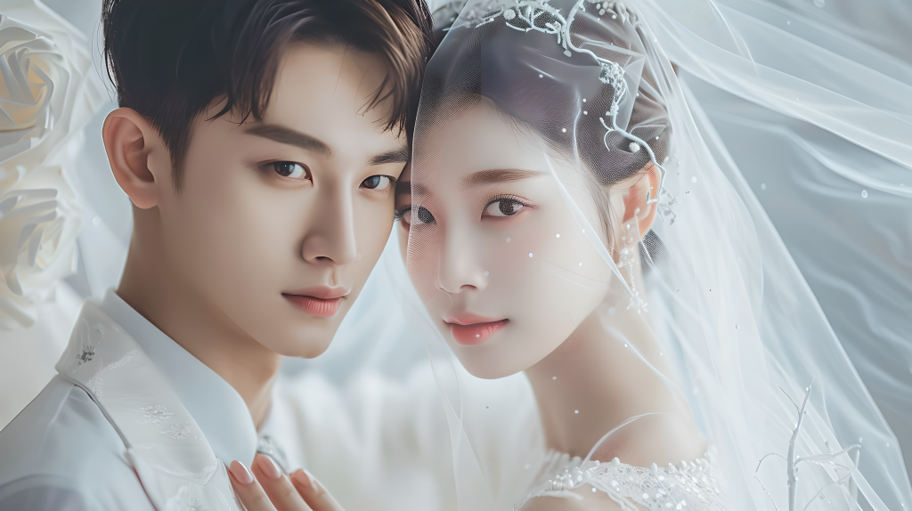 情侣婚纱照白纱图片