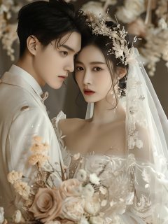 情侣婚纱照冷艳图片