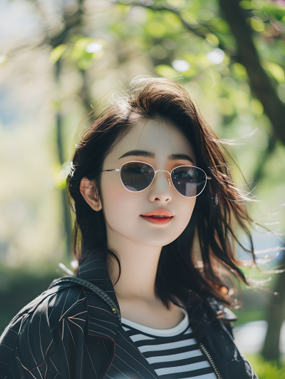 春游美女图片