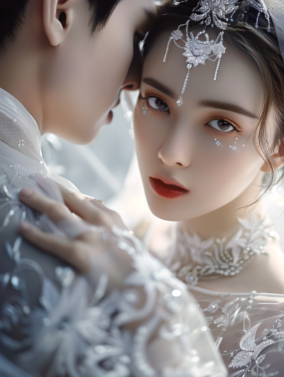 情侣婚纱照华丽图片