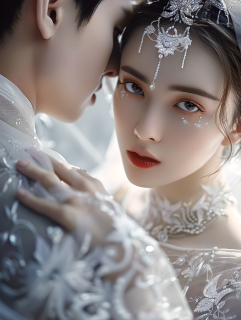 情侣婚纱照华丽图片