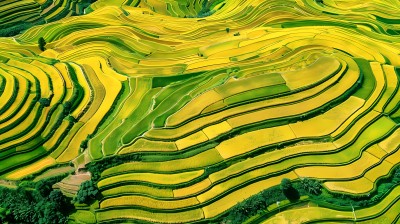 乡村梯田风景图片