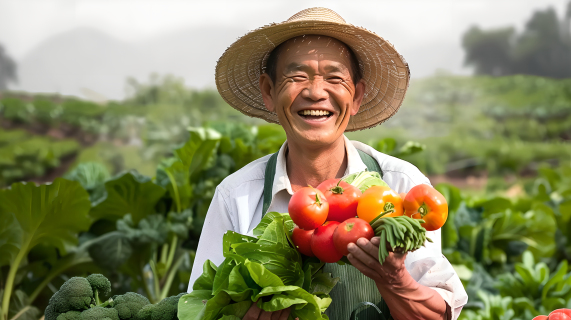 农民菜园大丰收图片