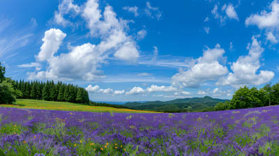 薰衣草花田浪漫图片