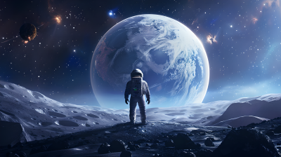 宇航员壮丽恒星图片