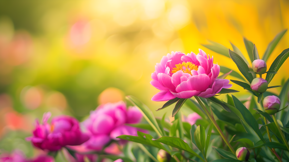 牡丹花美景图片