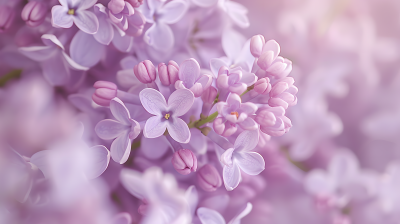 淡紫色丁香花图片