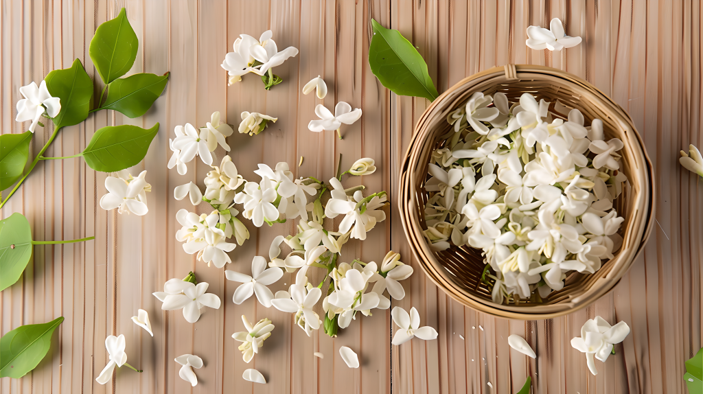 采摘槐花图片