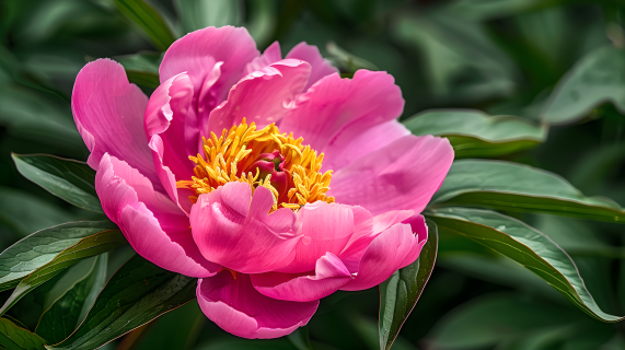 芍药花黄色花蕊图片