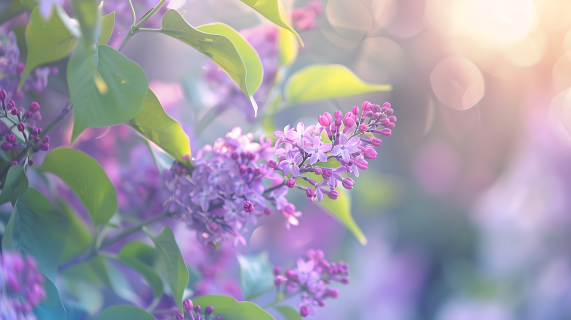丁香花柔和色彩图片