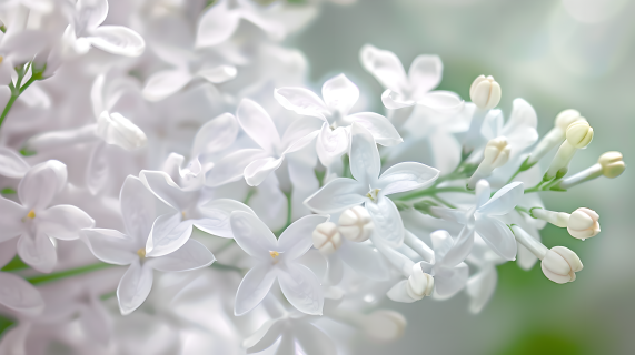 丁香花洁白花卉图片