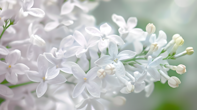 丁香花洁白花卉图片
