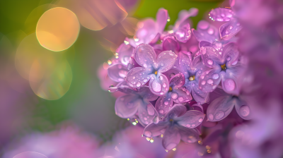 丁香花水滴图片