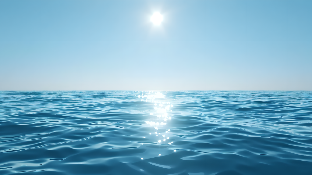 碧蓝海洋与天空版权图片下载