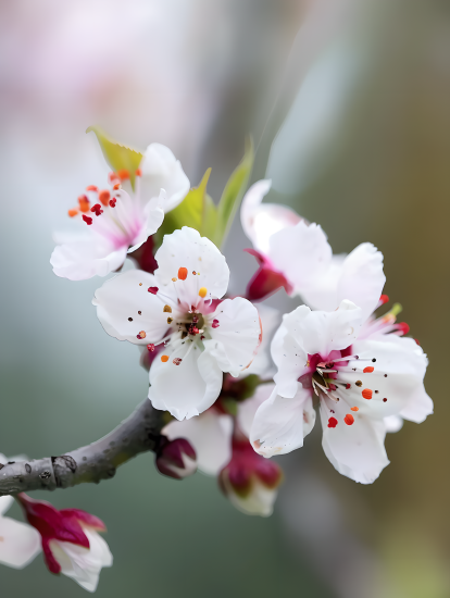 杏花柔和光影图片