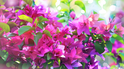 三角梅花园图片